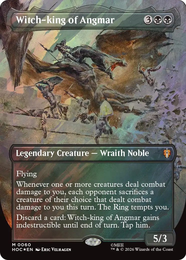 Witch-king of Angmar (Borderless) (Surge Foil) [The Hobbit: Eternal-Legal] | Boutique FDB TCG