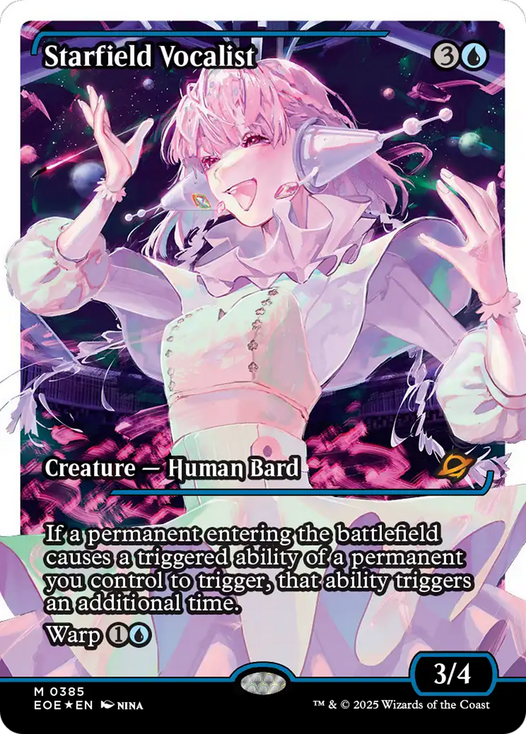 Starfield Vocalist (Showcase) (Fracture Foil) [Edge of Eternities] | Boutique FDB TCG