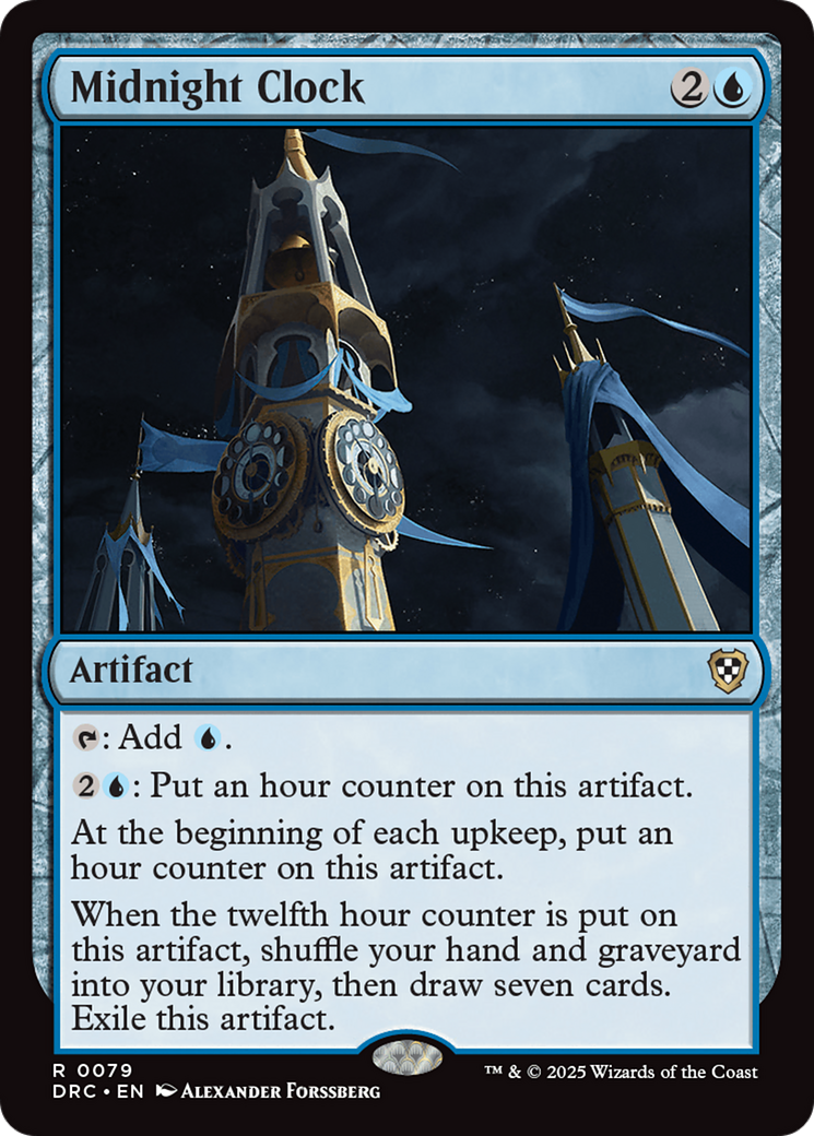 Midnight Clock [Aetherdrift Commander] | Boutique FDB TCG