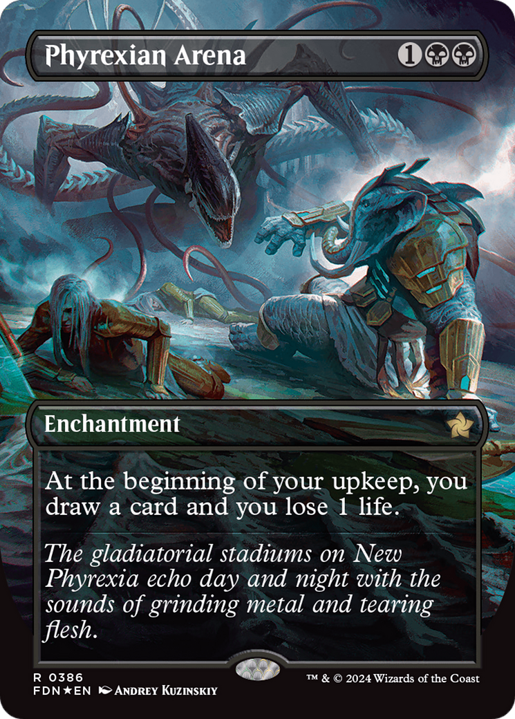 Phyrexian Arena (Borderless) (Mana Foil) [Foundations] | Boutique FDB TCG