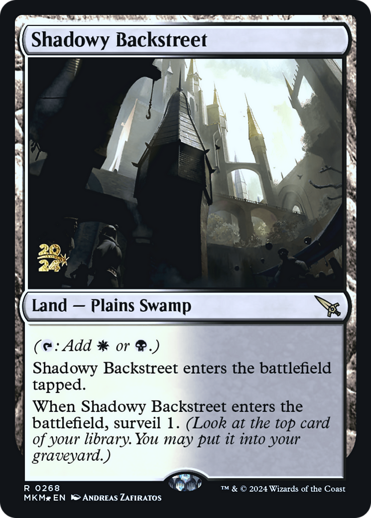 Shadowy Backstreet [Murders at Karlov Manor Prerelease Promos] | Boutique FDB TCG