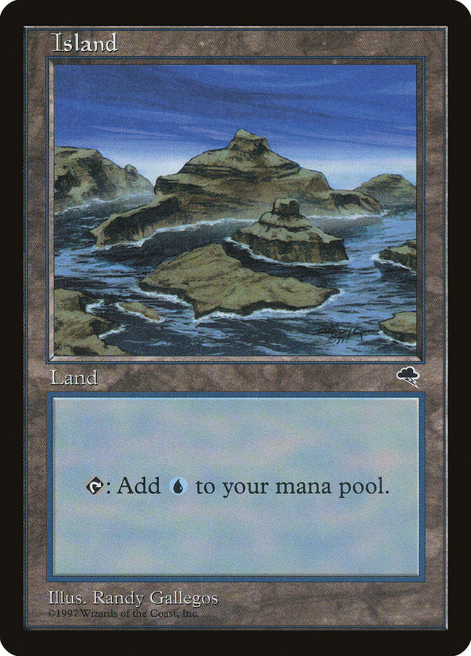 Island (Signature on Right / Blue Sky) [Tempest] | Boutique FDB TCG