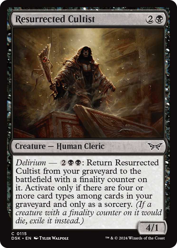 Resurrected Cultist [Duskmourn: House of Horror] | Boutique FDB TCG