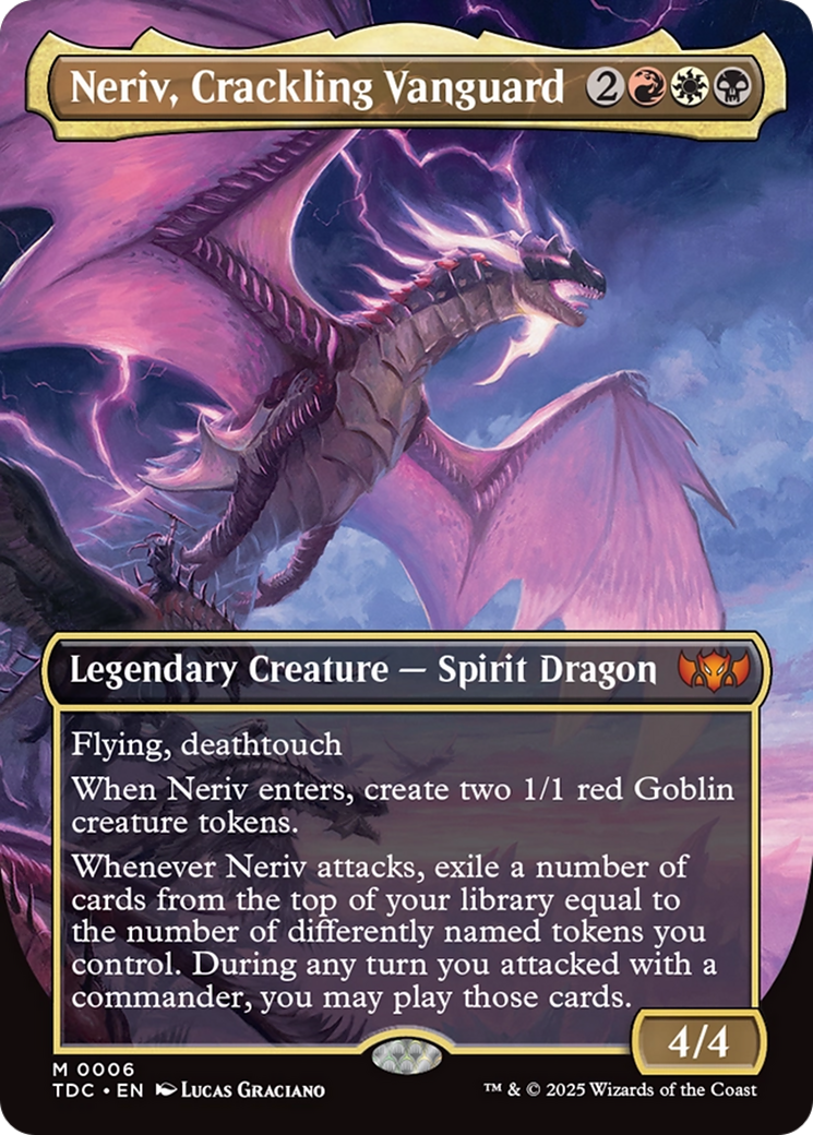 Neriv, Crackling Vanguard (Borderless) [Tarkir: Dragonstorm Commander] | Boutique FDB TCG
