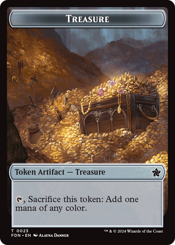 Goblin // Treasure Double-Sided Token [Foundations Tokens] | Boutique FDB TCG