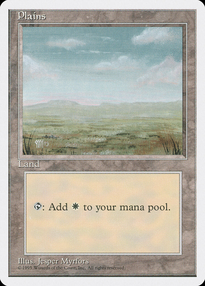 Plains (Signature on Left) [Fourth Edition] | Boutique FDB TCG