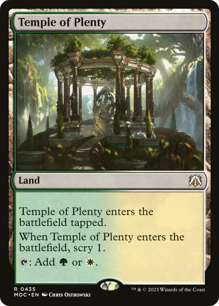 Temple of Plenty [March of the Machine Commander] | Boutique FDB TCG