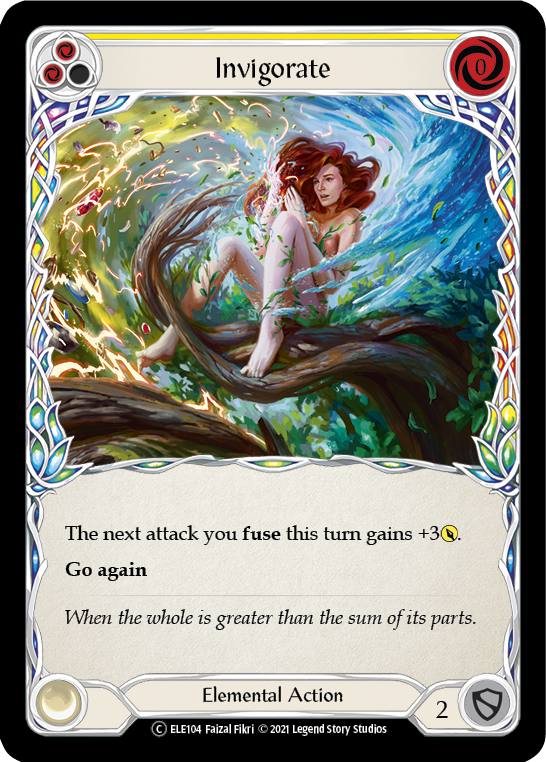 Invigorate (Yellow) [U-ELE104] (Tales of Aria Unlimited)  Unlimited Normal | Boutique FDB TCG