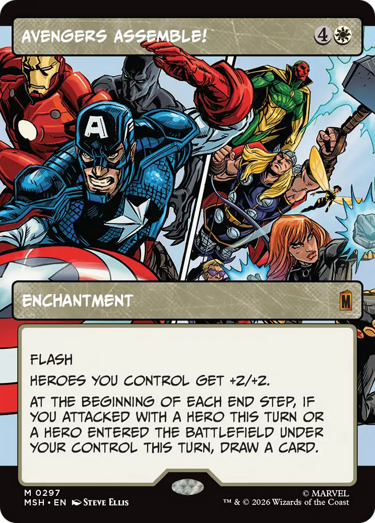 Avengers Assemble! (Borderless) (0297) [Marvel Super Heroes] | Boutique FDB TCG