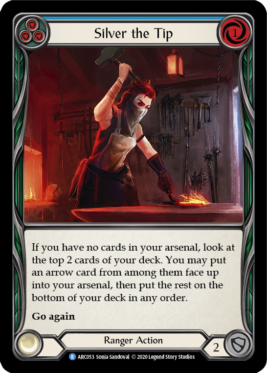Silver the Tip (Blue) [U-ARC053] (Arcane Rising Unlimited)  Unlimited Rainbow Foil | Boutique FDB TCG