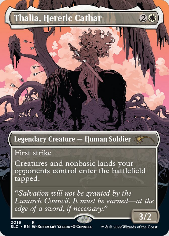 Thalia, Heretic Cathar (Borderless) [Secret Lair Countdown Kit] | Boutique FDB TCG