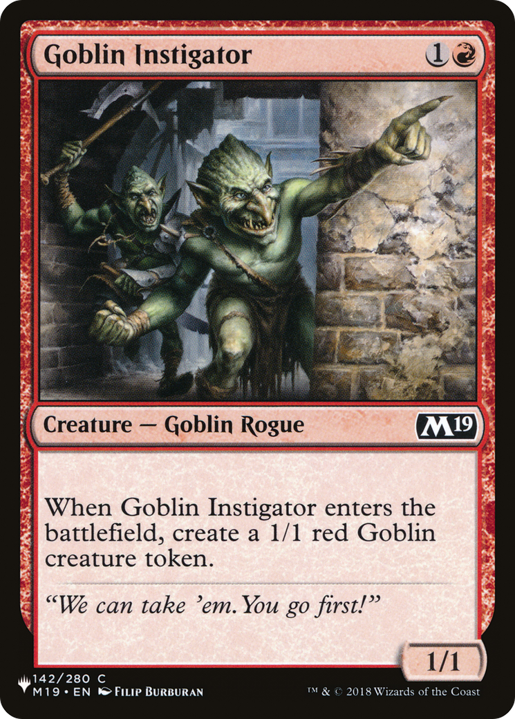 Goblin Instigator [The List Reprints] | Boutique FDB TCG