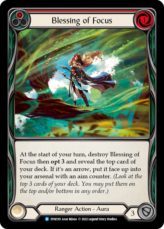 Blessing of Focus (Red) [DYN159] (Dynasty) | Boutique FDB TCG