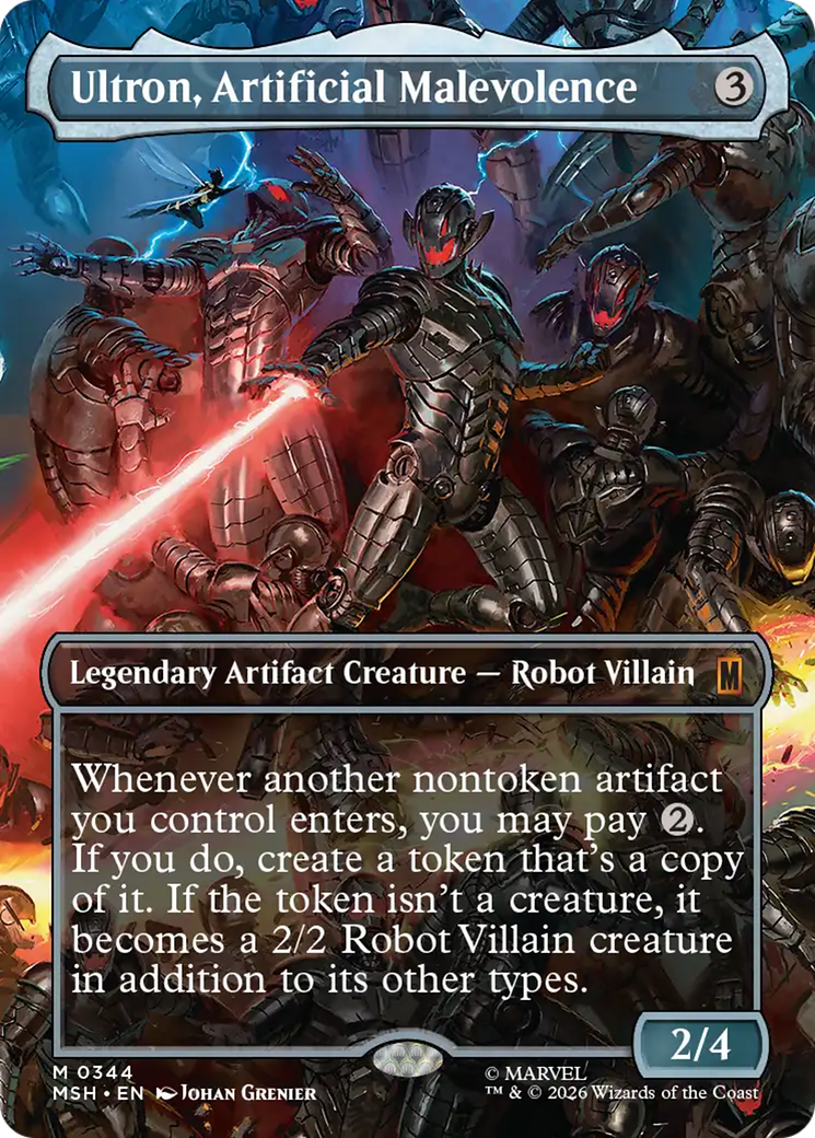 Ultron, Artificial Malevolence (Borderless) (0344) [Marvel Super Heroes] | Boutique FDB TCG