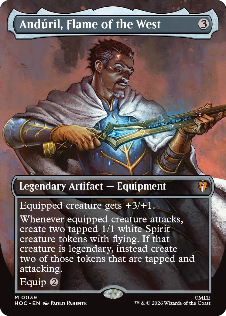 Anduril, Flame of the West (Borderless) [The Hobbit: Eternal-Legal] | Boutique FDB TCG