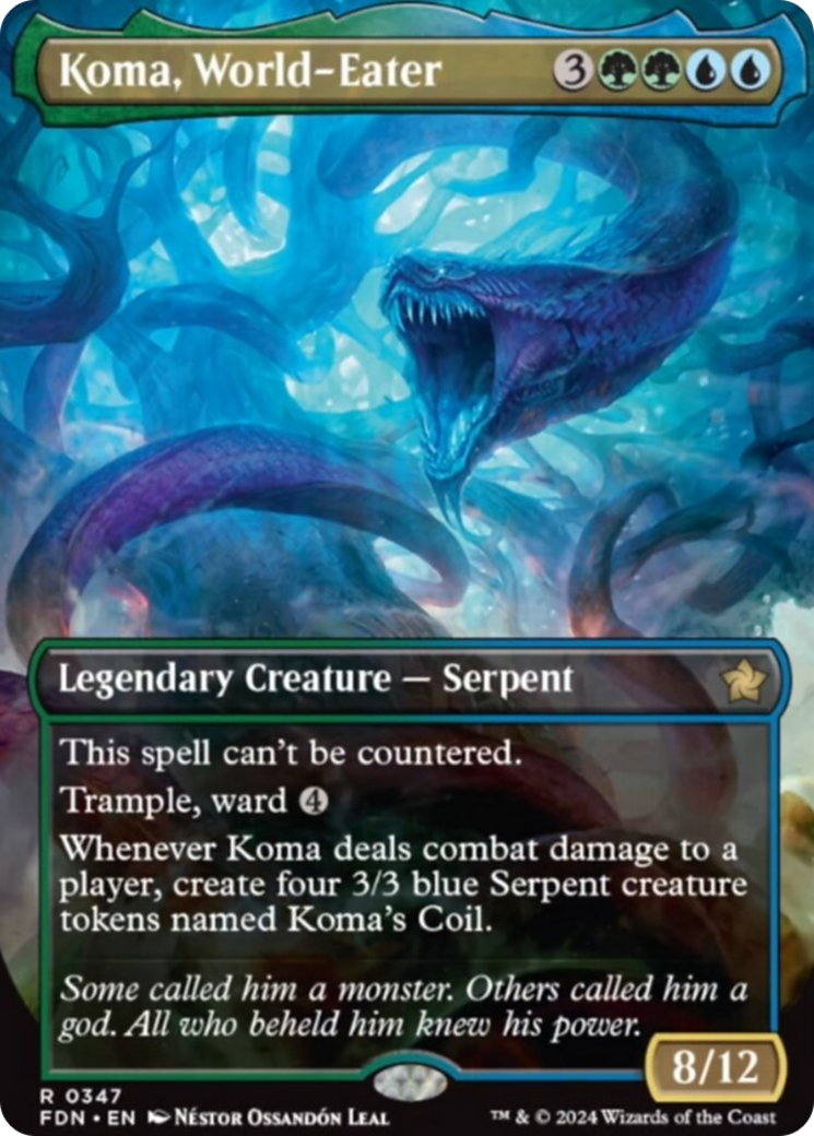 Koma, World-Eater (Borderless) [Foundations] | Boutique FDB TCG