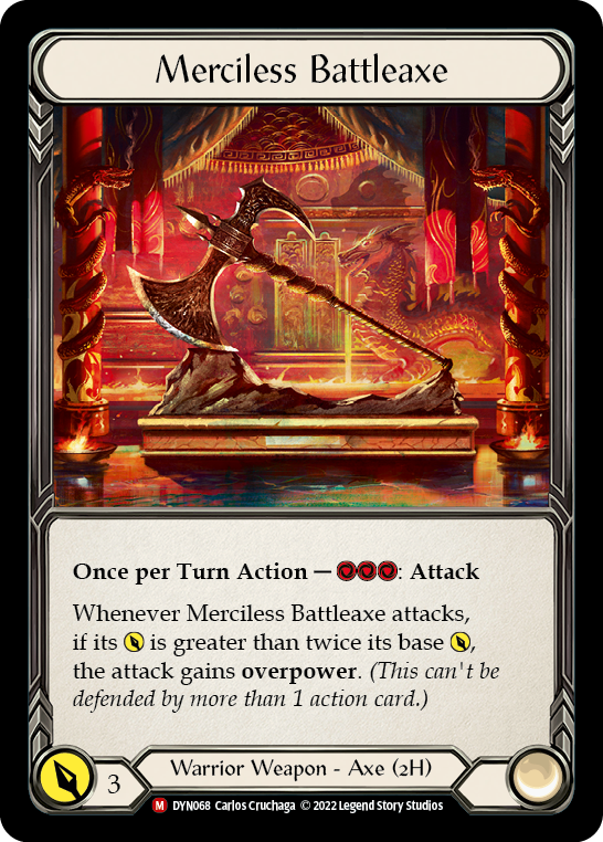 Merciless Battleaxe [DYN068] (Dynasty)  Rainbow Foil | Boutique FDB TCG