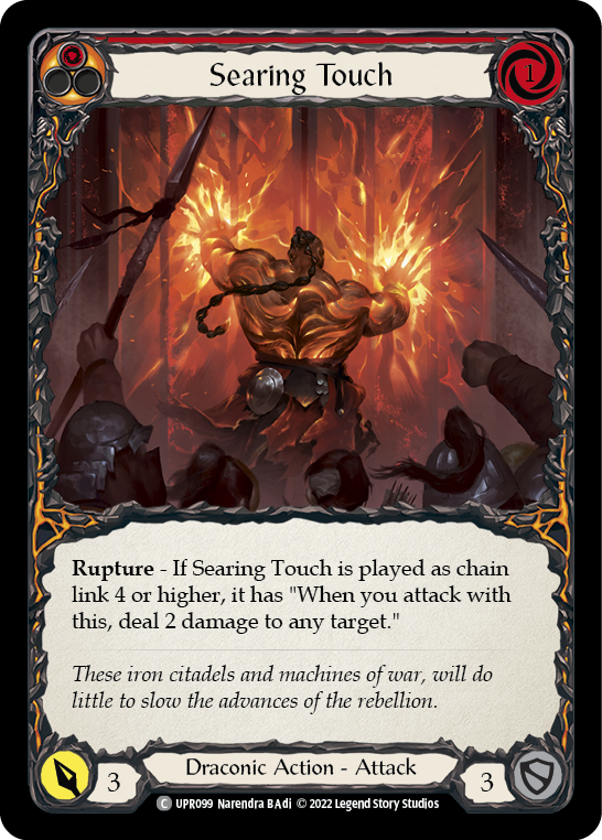 Searing Touch [UPR099] (Uprising)  Rainbow Foil | Boutique FDB TCG