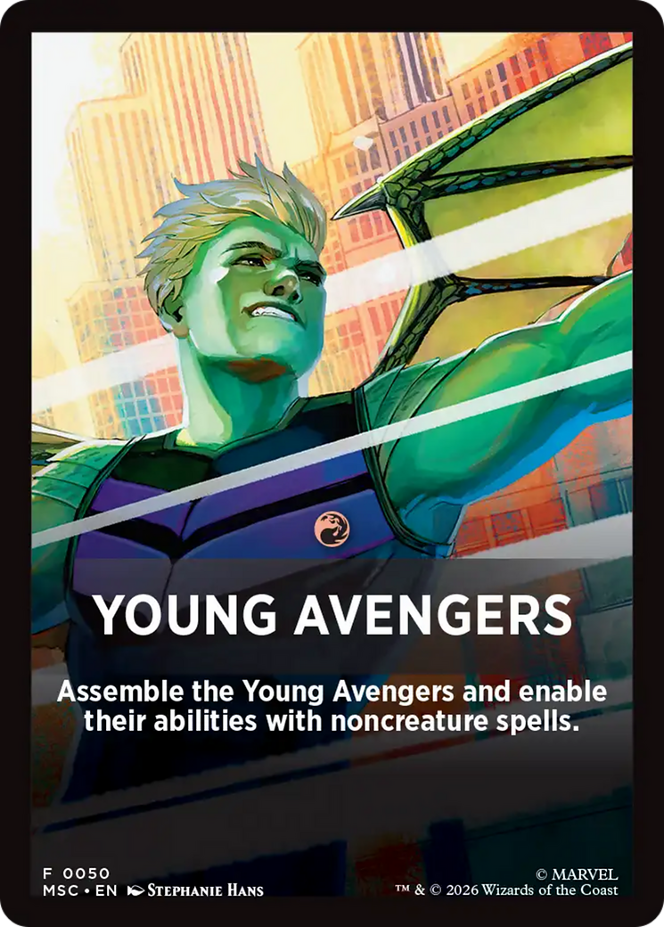 Young Avengers Theme Card [Marvel Super Heroes Commander] | Boutique FDB TCG