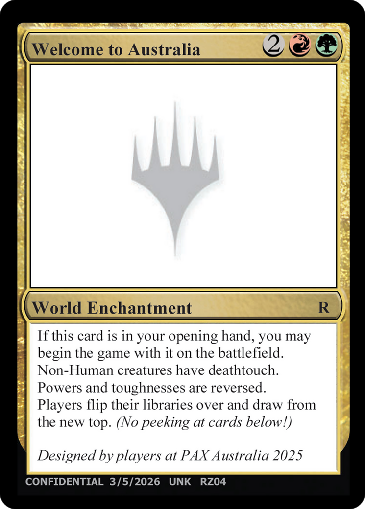 Welcome to Australia [Unknown Event] | Boutique FDB TCG