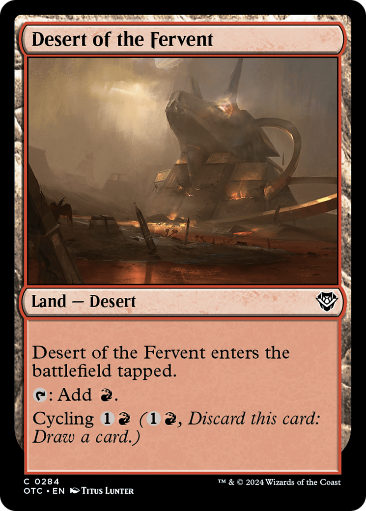 Desert of the Fervent [Outlaws of Thunder Junction Commander] | Boutique FDB TCG