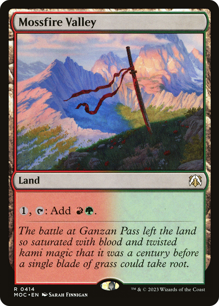 Mossfire Valley [March of the Machine Commander] | Boutique FDB TCG
