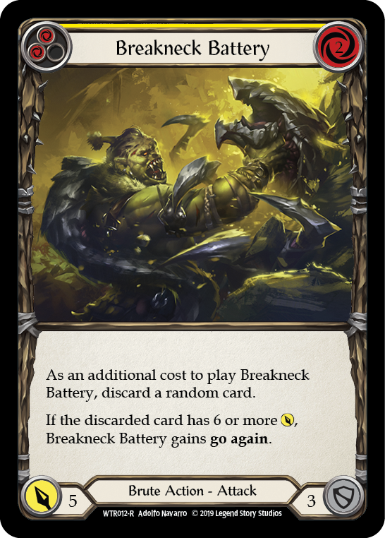 Breakneck Battery (Yellow) [WTR012-R] (Welcome to Rathe)  Alpha Print Normal | Boutique FDB TCG