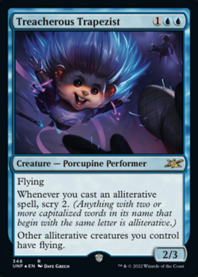 Treacherous Trapezist (Galaxy Foil) [Unfinity] | Boutique FDB TCG