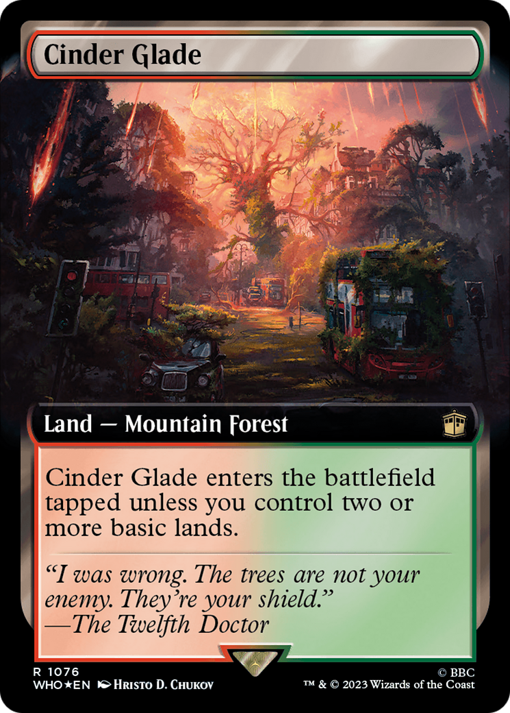 Cinder Glade (Extended Art) (Surge Foil) [Doctor Who] | Boutique FDB TCG