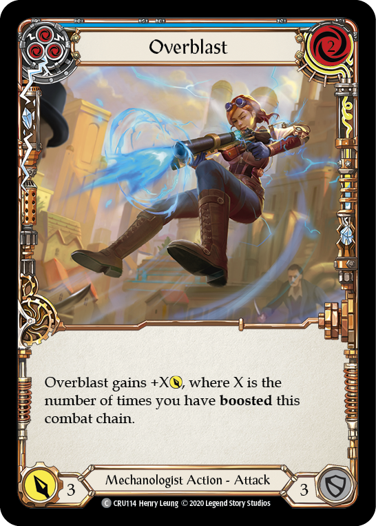 Overblast (Blue) [CRU114] (Crucible of War)  1st Edition Rainbow Foil | Boutique FDB TCG
