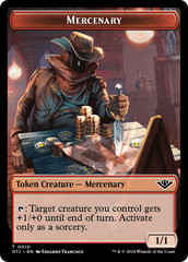 Mercenary // Elk Double-Sided Token [Outlaws of Thunder Junction Tokens] | Boutique FDB TCG