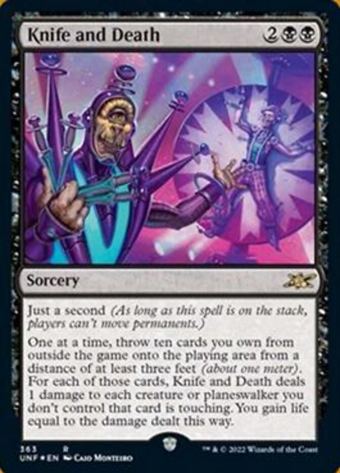 Knife and Death (Galaxy Foil) [Unfinity] | Boutique FDB TCG