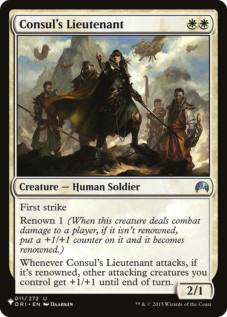 Consul's Lieutenant [The List Reprints] | Boutique FDB TCG