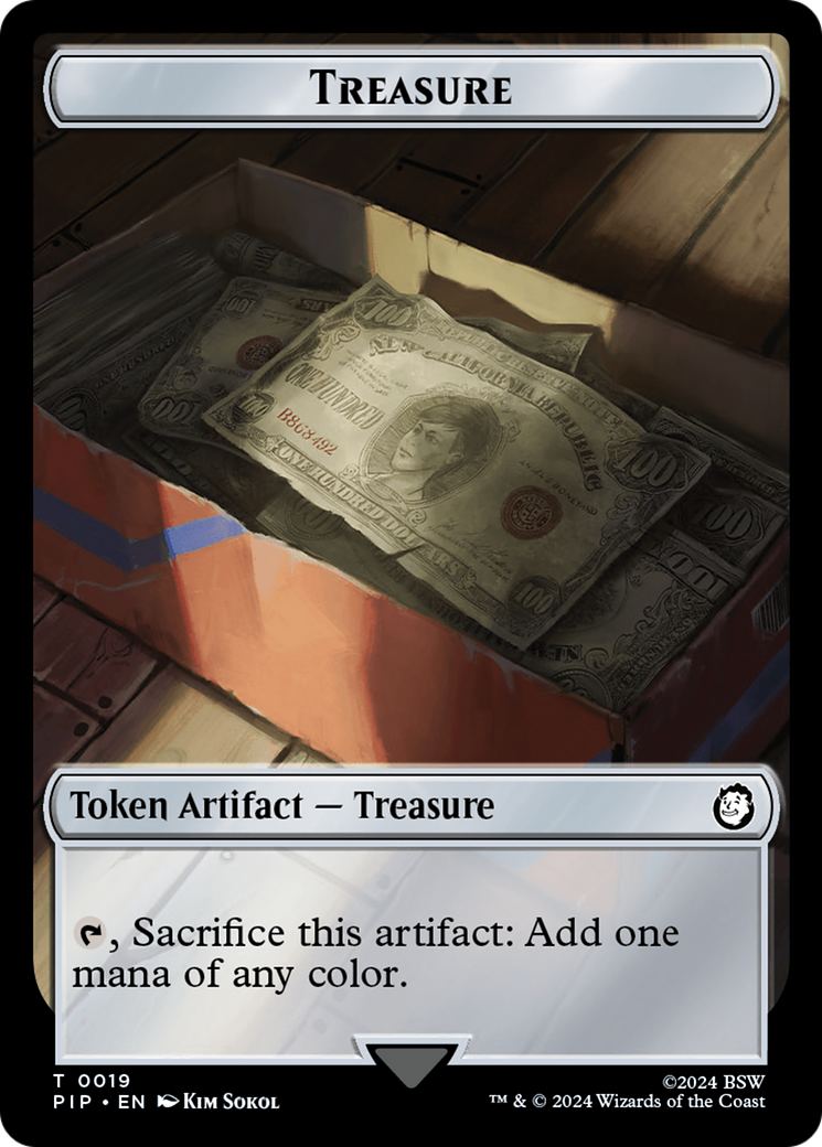 Treasure (0019) // Wasteland Survival Guide Double-Sided Token [Fallout Tokens] | Boutique FDB TCG