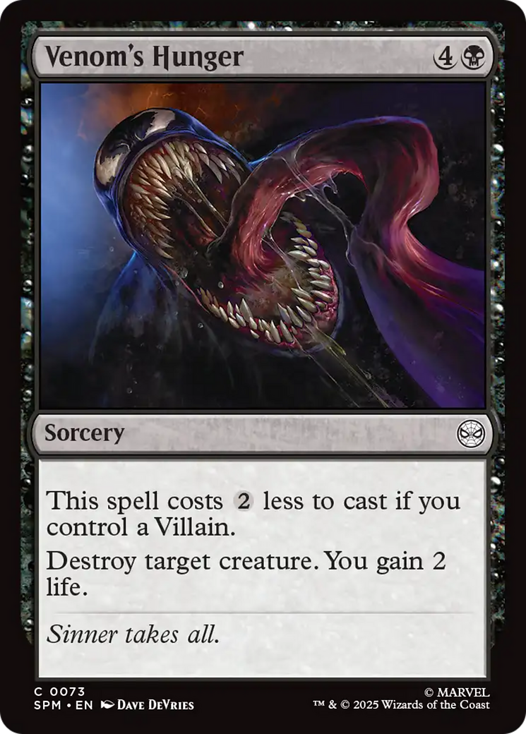 Venom's Hunger [Marvel's Spider-Man] | Boutique FDB TCG