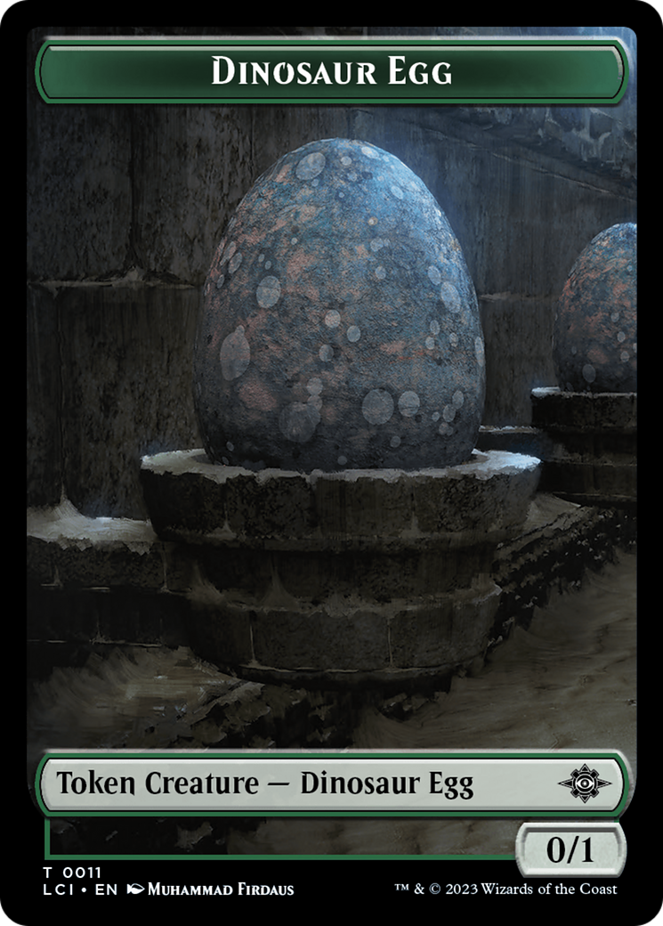 Dinosaur Egg // Dinosaur (0010) Double-Sided Token [The Lost Caverns of Ixalan Tokens] | Boutique FDB TCG