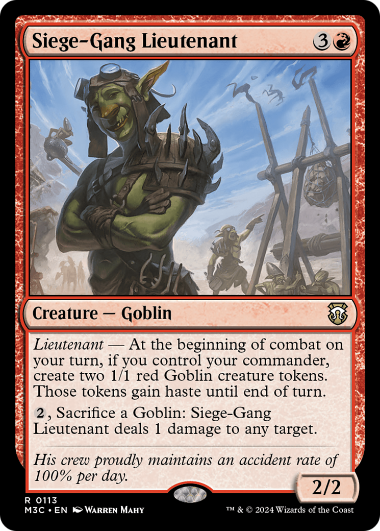 Siege-Gang Lieutenant [Modern Horizons 3 Commander] | Boutique FDB TCG