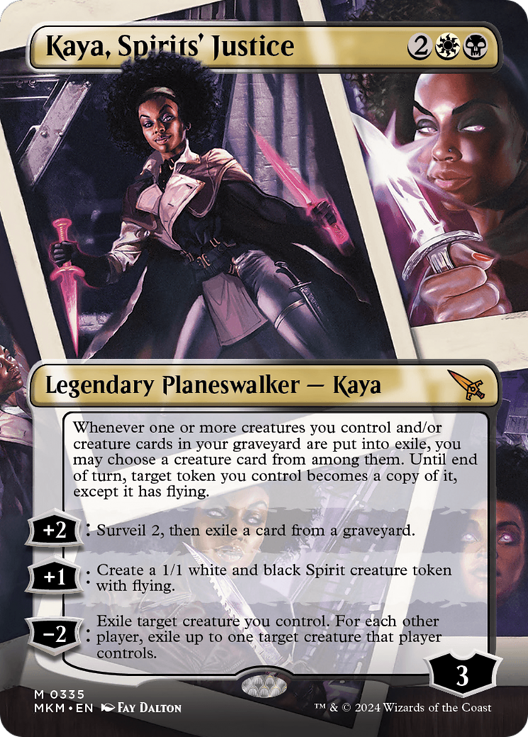 Kaya, Spirits' Justice (Borderless) [Murders at Karlov Manor] | Boutique FDB TCG