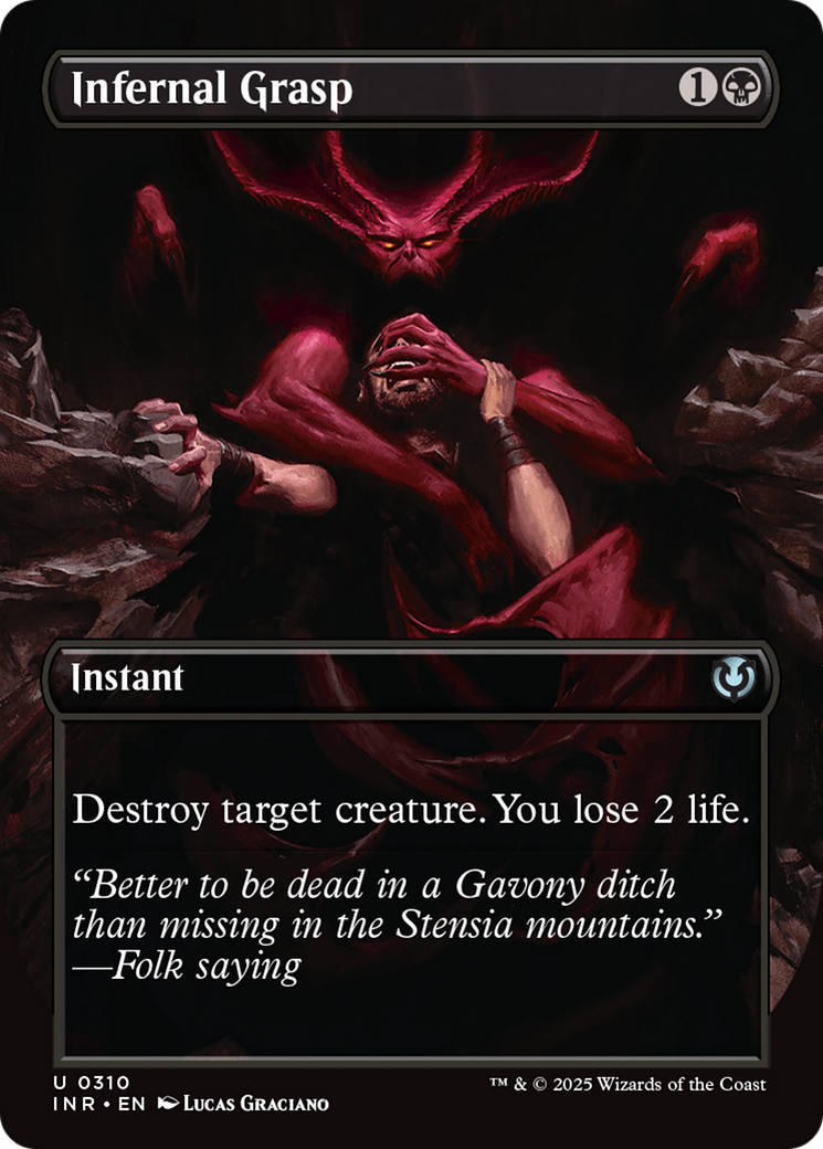 Infernal Grasp (Borderless) [Innistrad Remastered] | Boutique FDB TCG