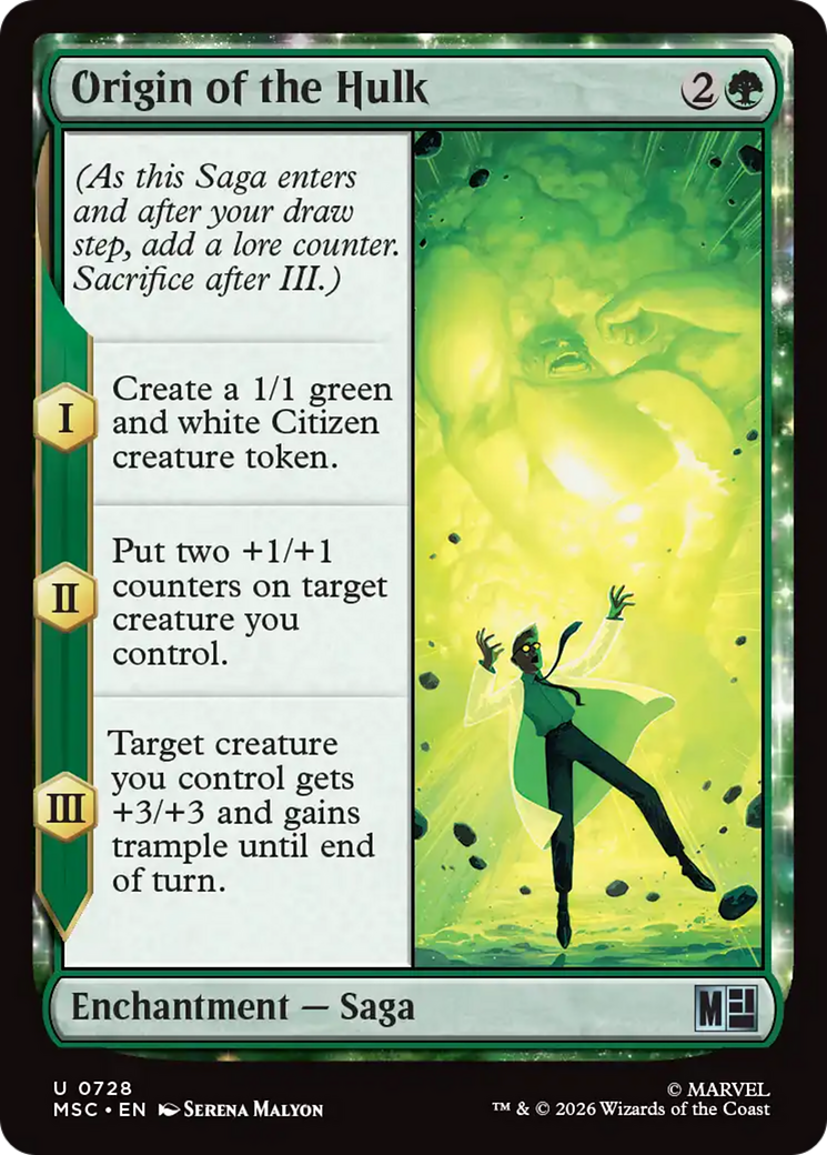 Origin of the Hulk [Marvel Super Heroes Commander] | Boutique FDB TCG