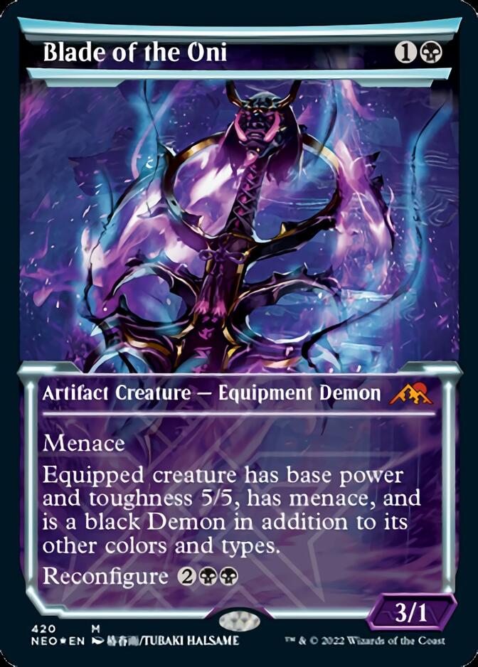 Blade of the Oni (Foil Etched) [Kamigawa: Neon Dynasty] | Boutique FDB TCG