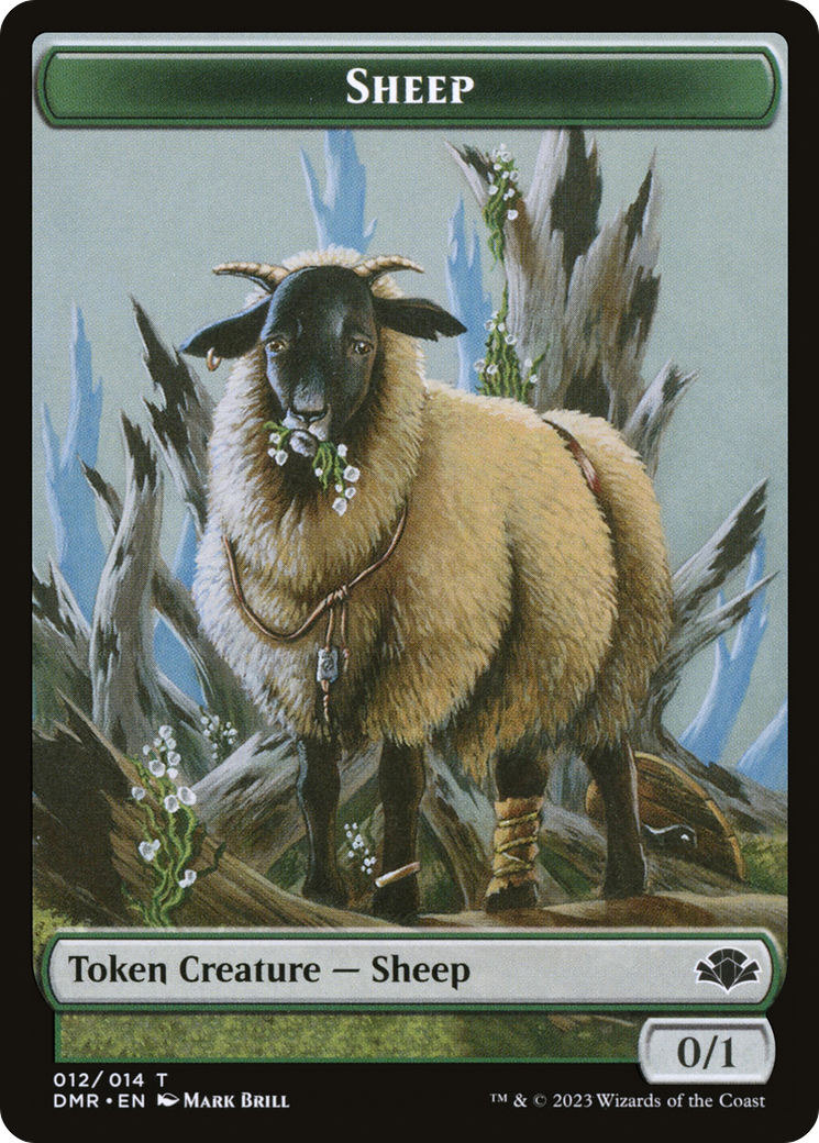 Sheep Token [Dominaria Remastered Tokens] | Boutique FDB TCG