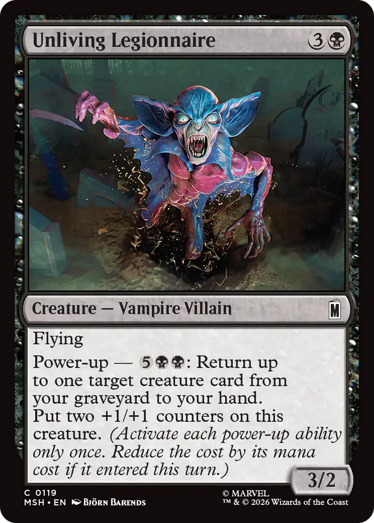 Unliving Legionnaire [Marvel Super Heroes] | Boutique FDB TCG