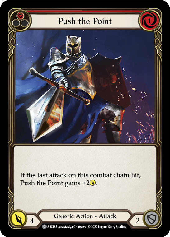 Push the Point (Red) [U-ARC188] (Arcane Rising Unlimited)  Unlimited Rainbow Foil | Boutique FDB TCG