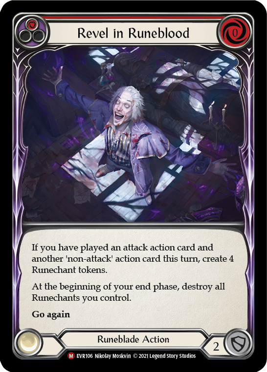 Revel in Runeblood [EVR106] (Everfest)  1st Edition Rainbow Foil | Boutique FDB TCG