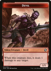 Devil // Zombie Double-Sided Token [Dungeons & Dragons: Adventures in the Forgotten Realms Tokens] | Boutique FDB TCG