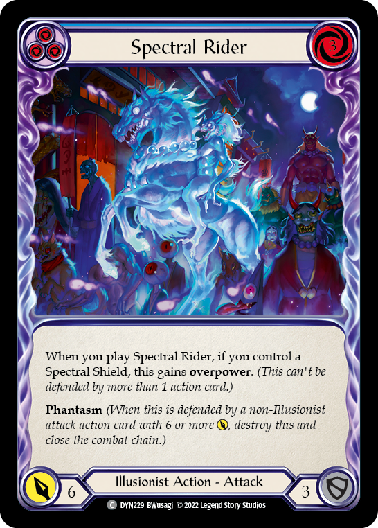 Spectral Rider (Blue) [DYN229] (Dynasty)  Rainbow Foil | Boutique FDB TCG