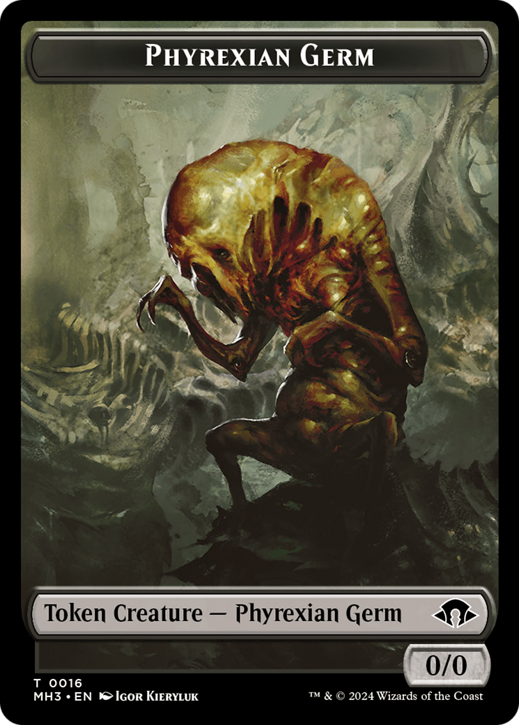 Phyrexian Germ // Zombie Army Double-Sided Token [Modern Horizons 3 Tokens] | Boutique FDB TCG