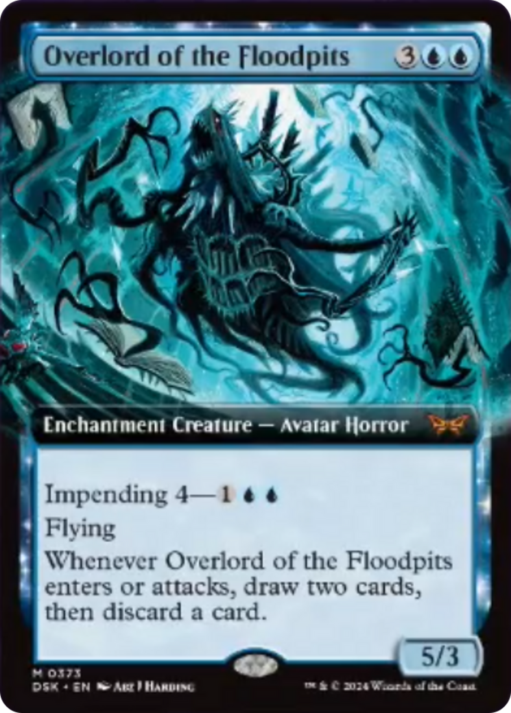 Overlord of the Floodpits (Extended Art) [Duskmourn: House of Horror] | Boutique FDB TCG