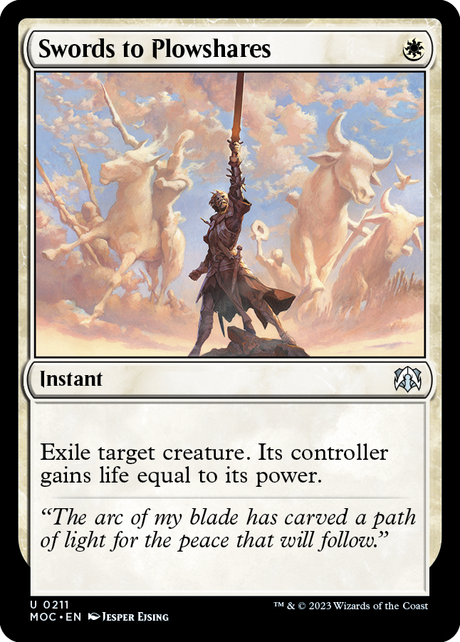 Swords to Plowshares [March of the Machine Commander] | Boutique FDB TCG